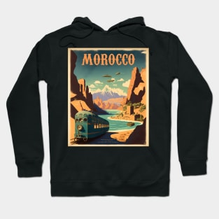 Morocco Desert Vintage Travel Art Poster Hoodie